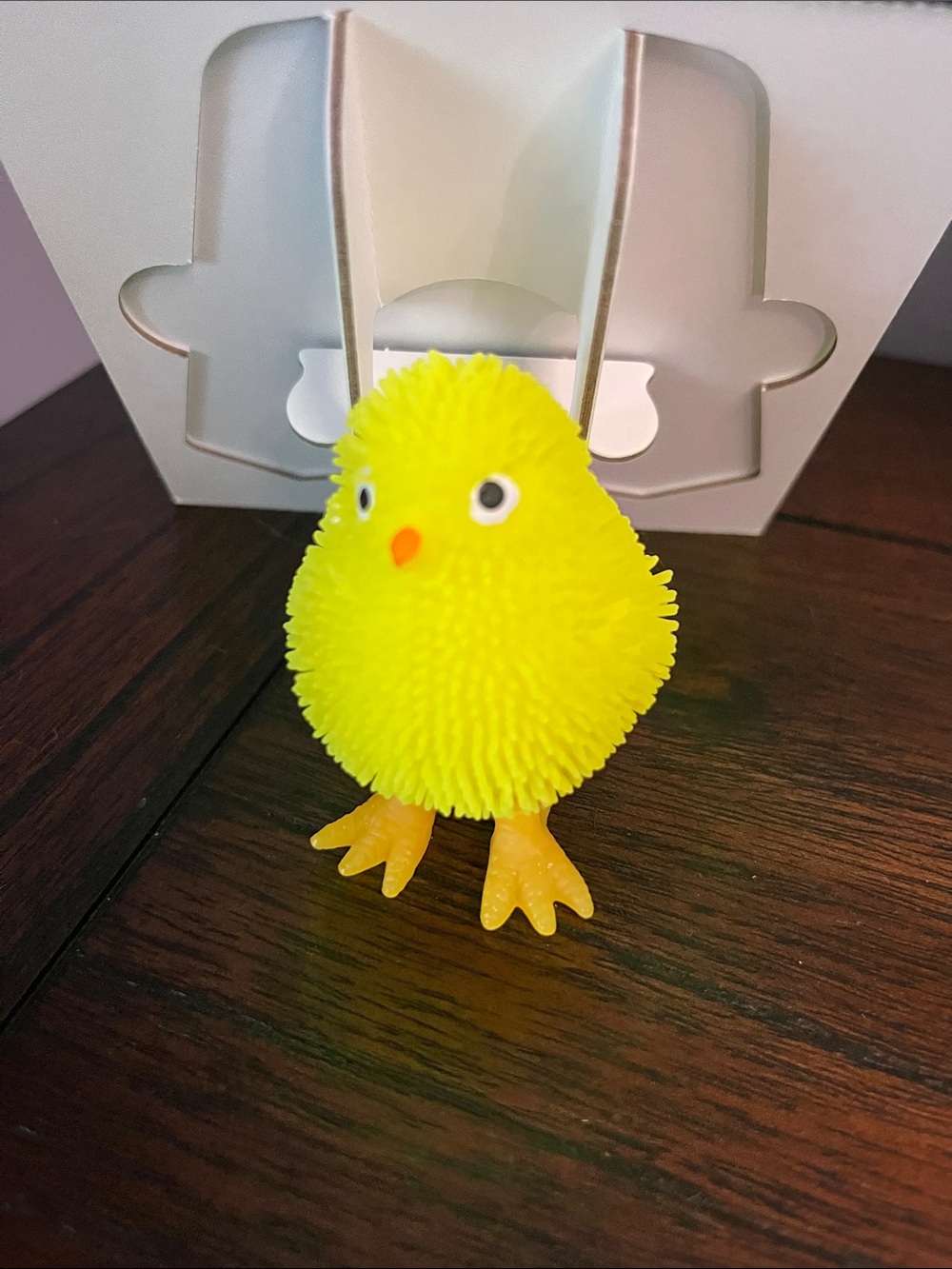 $3 Add-On Light-Up Bright Yellow Spiky Chick Toy Orange Beak Feet Stress Ball